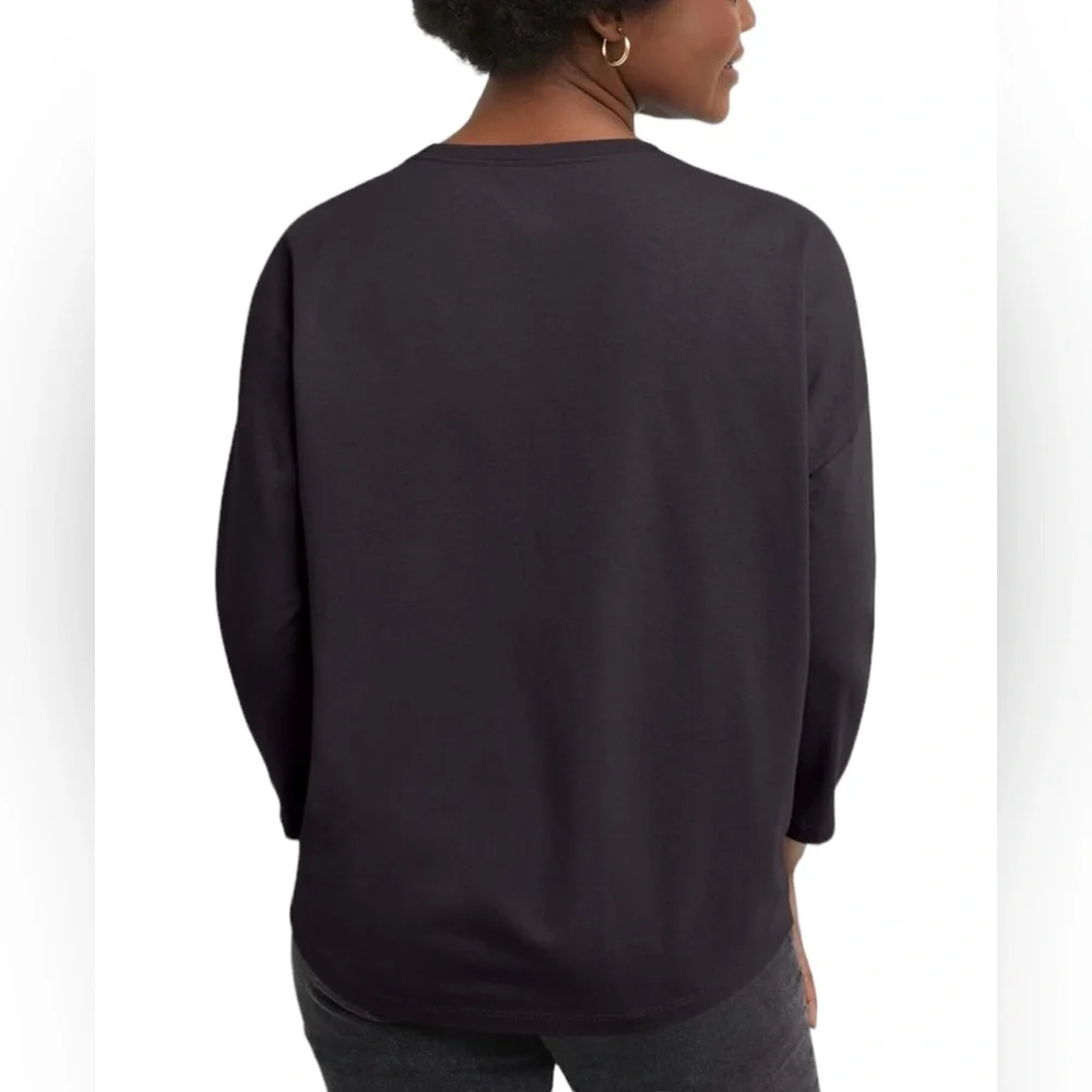 NWT 3/4 Sleeve 100% Cotton Crew Neck Women’s T-Shirt Hanes Size XXL - Picture 3 of 7